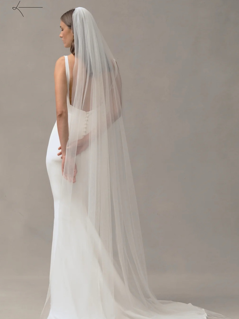 Classic White Bridal Veil - Soft Sheer Chapel Veil